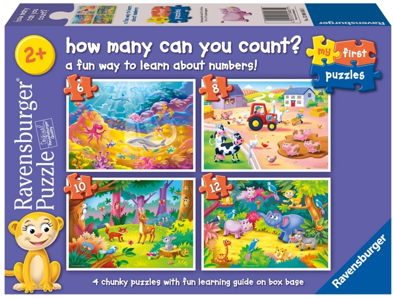 Ravensburger Puzzle: Τα Πρώτα Μου Παζλ (6/8/10/12) - Πόσα Μετράς? (12004065)