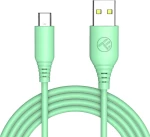 Tellur Σιλικονούχο Καλώδιο USB‑A σε USB‑C, 3 A, 1 m – Πράσινο