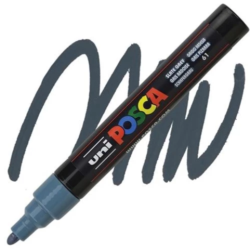 Μαρκαδόρος Ανεξίτηλος Uni Posca Pc-5m Slate Grey