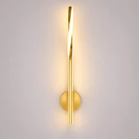 VenCore VenCore Twynor Gold 6093-20157 - Μοντέρνο Επιτοίχιο Φωτιστικό Απλίκα LED 40CM 10W Χρυσό Αλουμίνιο με Ρυθμιζόμενο CCT Λευκό - Ημέρας - Θερμό - Χειρισμός CCT μέσω Διακόπτη On-Off