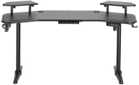VenCore VenCore 2730-10005 - Gaming Desk Adjustable 160x60x72-112cm Black - Μοντέρνο Γραφείο Ρυθμιζόμενου Ύψους με Λειτουργία Μνήμης Gaming VenCore Μοριοσανίδας Carbon Fiber με Μεταλλικά Πόδια Μαύρο Μ160 x Π60 x Υ72-112cm