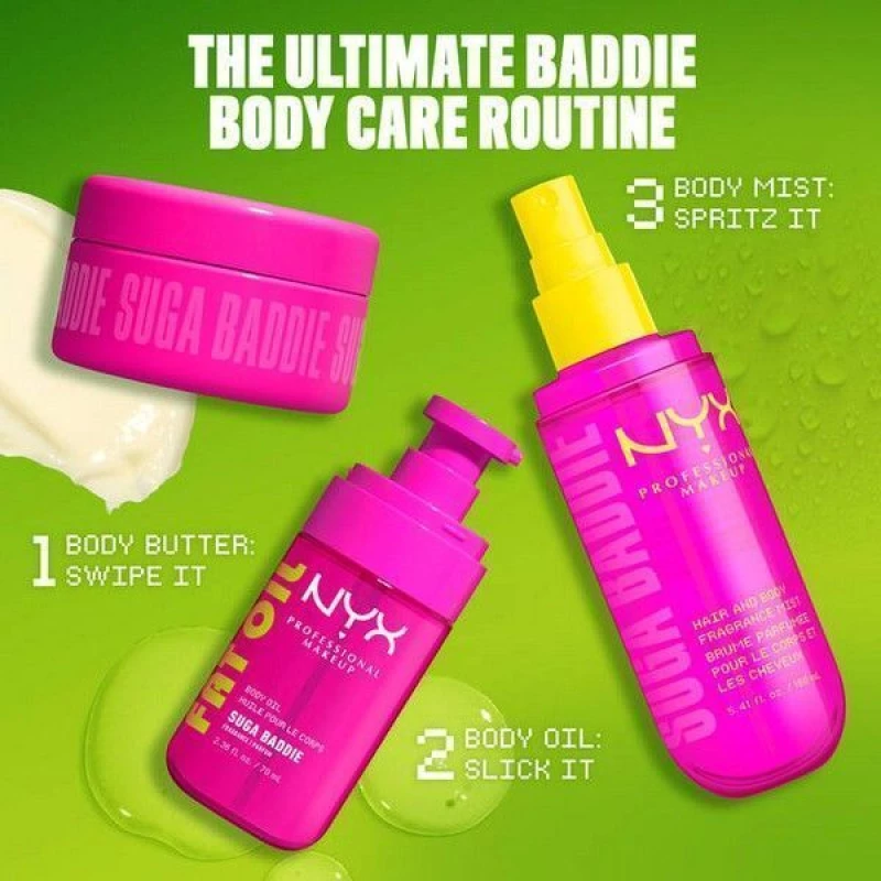 Nyx Professional Suga Baddie Hair & Body Mist 160ml