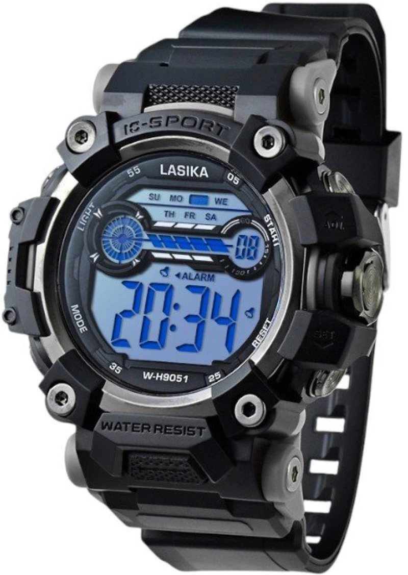 540224 ΨΗΦΙΑΚΟ ΡΟΛΟΙ ΧΕΙΡΟΣ - WH9051 - LASIKA - 115155 - BLACK/SILVER