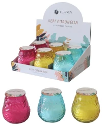 ESTIA ΚΕΡΙ CITRONELLA ΣΕ ΓΥΑΛΙΝΟ ΔΟΧΕΙΟ 140gr ΑΣΟΡΤΙ