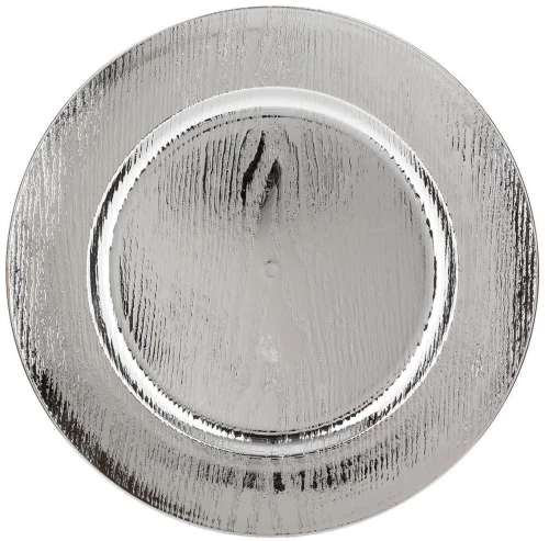 ΠΙΆΤΑ - ΣΕΤ ΔΕΊΠΝΟΥ/ΚΑΦΈ PRES. WOOD ROUND PLATE SILVER 129812AR