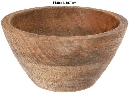 Ξύλινο μπολ για σερβίρισμα - 15x6.5cm