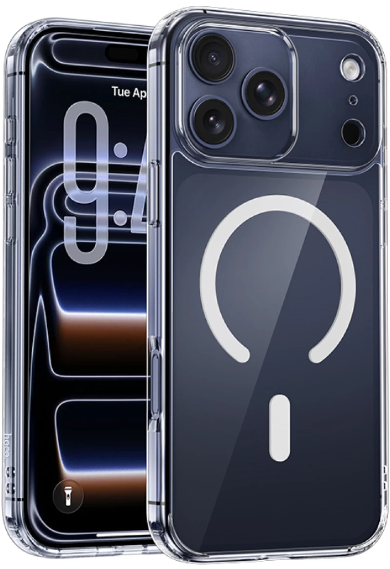 Θήκη Hoco TPU Magnetic Series Airbag Anti-fall για Apple iPhone 17 Pro Διάφανη