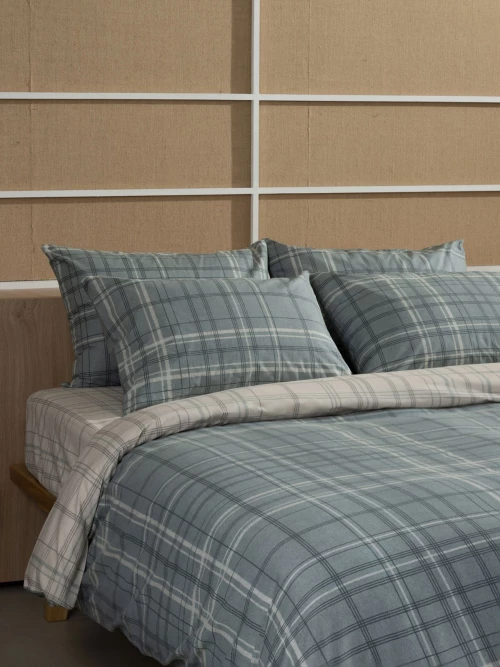 Σετ Σεντόνια Cotton Feelings 2066 Aqua Μονό με λάστιχο(105x205+30)