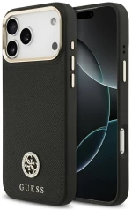Guess Grained Strass Logo MagSafe case for iPhone 17 Pro Max - black