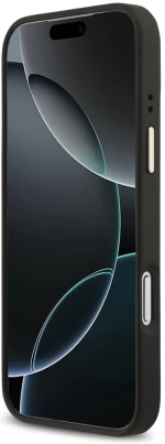 Guess Grained Strass Logo MagSafe case for iPhone 17 Pro Max - black