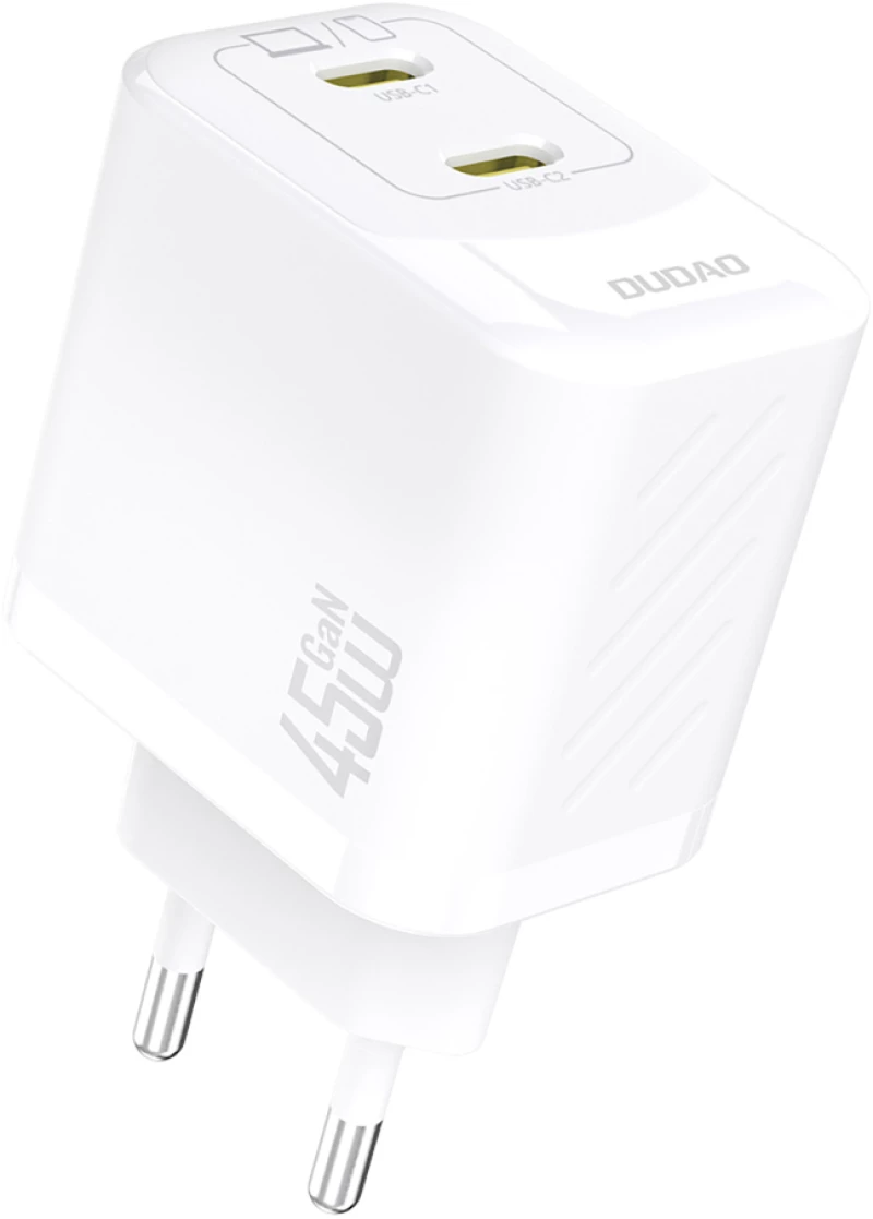 Dudao A28PEU PD 45W GaN 2xUSB Wall Charger - White