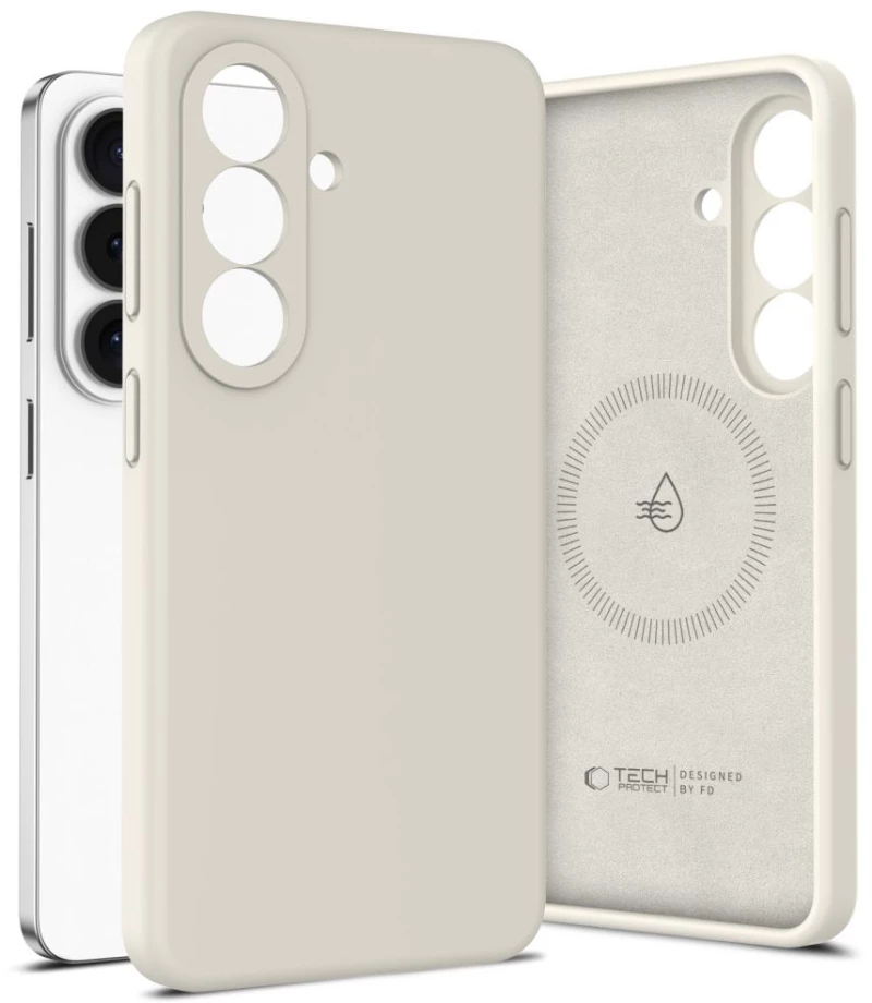 Tech-Protect Silicone MagSafe Case for Samsung Galaxy S26 - Beige