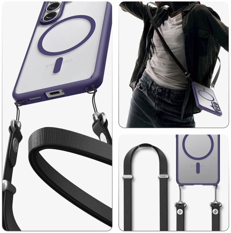 Spigen Ultra Hybrid Mag MagSafe Case for Samsung Galaxy S26+ - Clear Navy Blue