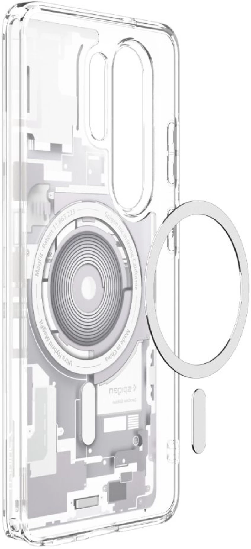Spigen Ultra Hybrid Mag MagSafe Case for Samsung Galaxy S26 Ultra Zero One - Clear and White