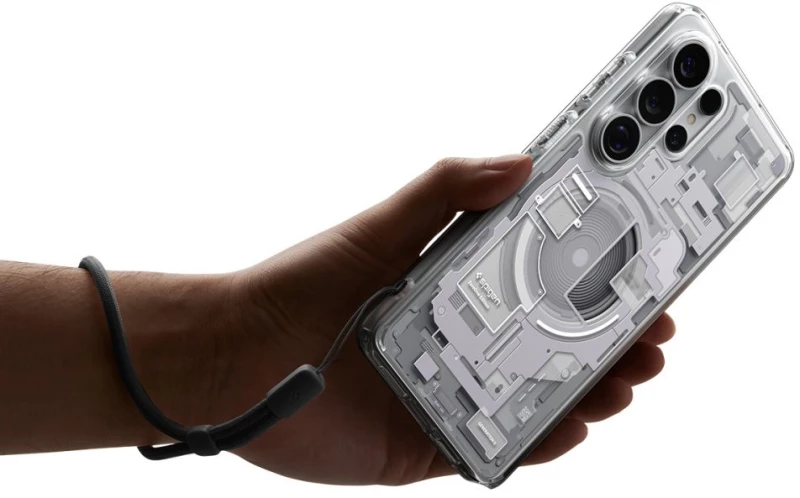 Spigen Ultra Hybrid Mag MagSafe Case for Samsung Galaxy S26 Ultra Zero One - Clear and White