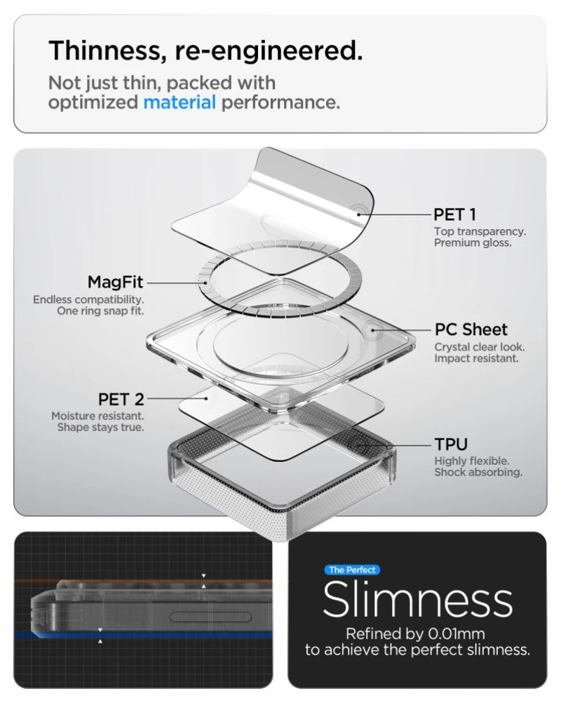 Spigen Ultra Hybrid Mag MagSafe Case for Samsung Galaxy S26 Ultra Zero One - Clear and White