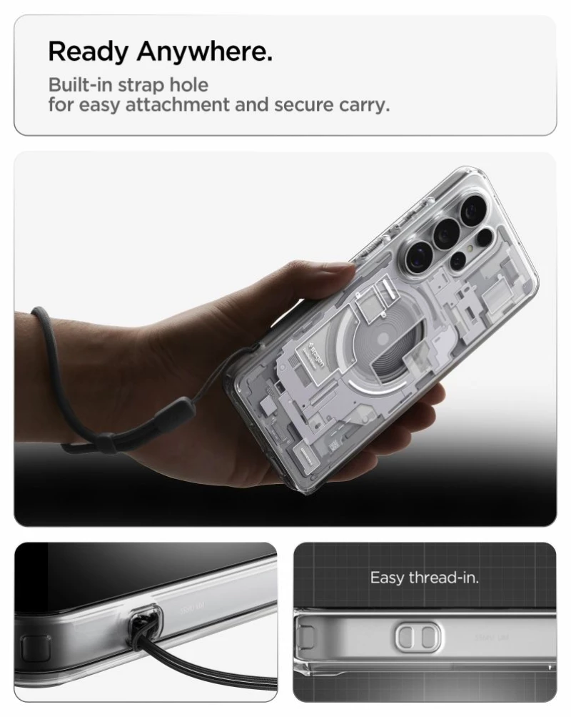 Spigen Ultra Hybrid Mag MagSafe Case for Samsung Galaxy S26 Ultra Zero One - Clear and White