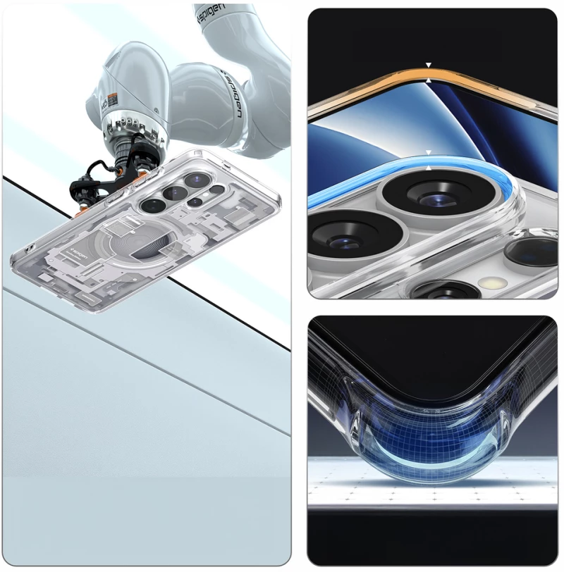 Spigen Ultra Hybrid Mag MagSafe Case for Samsung Galaxy S26 Ultra Zero One - Clear and White
