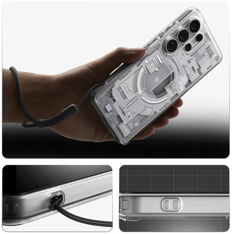 Spigen Ultra Hybrid Mag MagSafe Case for Samsung Galaxy S26 Ultra Zero One - Clear and White