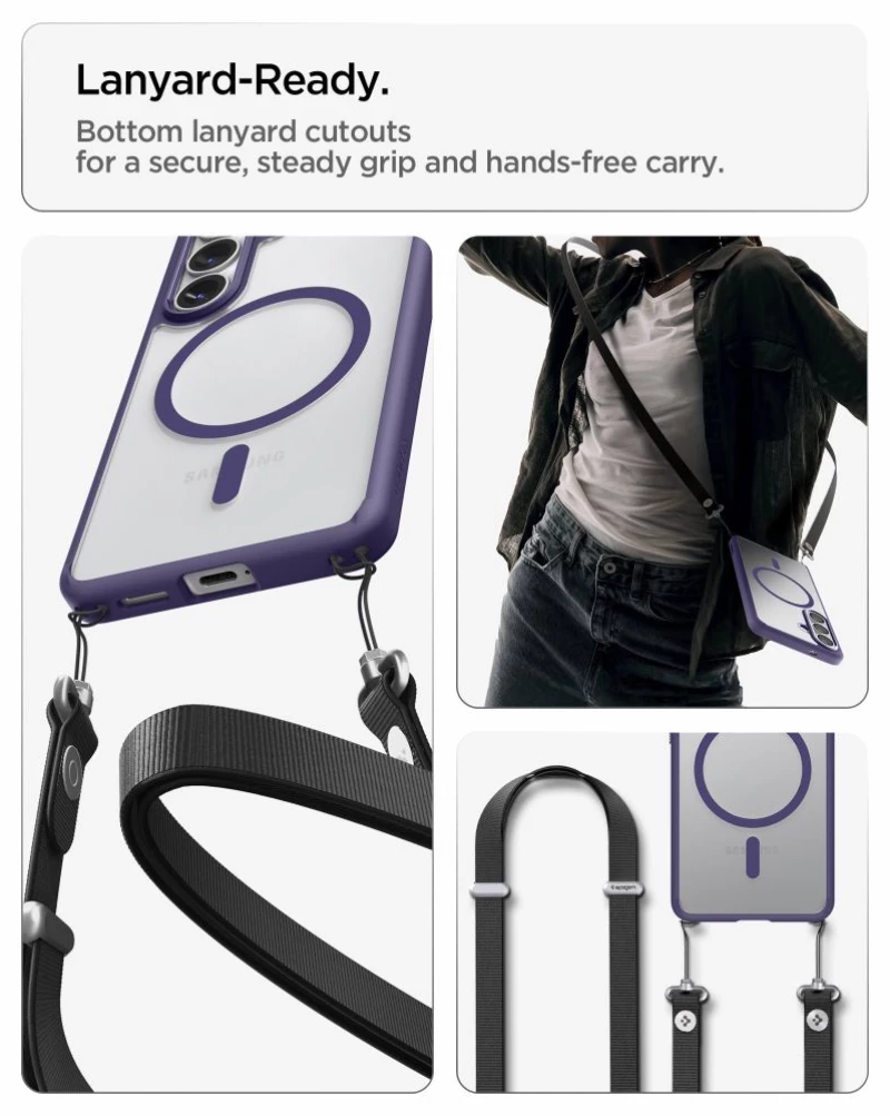 Spigen Ultra Hybrid Mag MagSafe Case for Samsung Galaxy S26 - Clear Purple