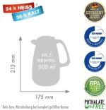 Rotpunkt Thermos jug, 1.5 l, sparking black (black)