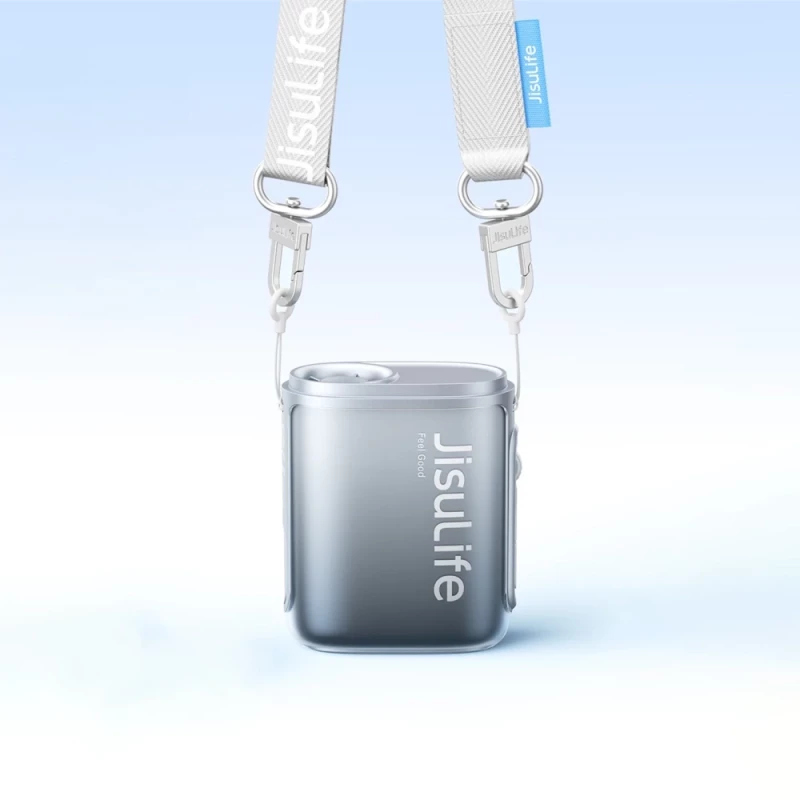 Jisulife Neck Fan 5 4500mAh Mini Fan with Lanyard - Black