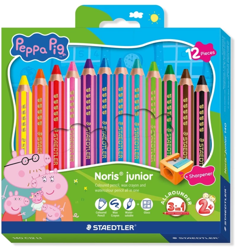 Staedtler – Peppa Pig Colouring Pencils – 12 pcs Assorted (140 C12 L1) / Toys