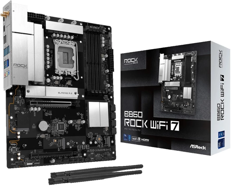 Asrock B860 Rock WiFi 7 Intel B860 LGA 1851 (Socket V1) ATX