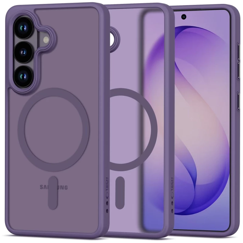 Tech-Protect Magmat MagSafe Case for Samsung Galaxy S26 - Matte Purple