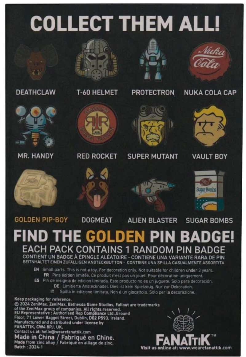 Fallout Pin Badge Mystery Pin