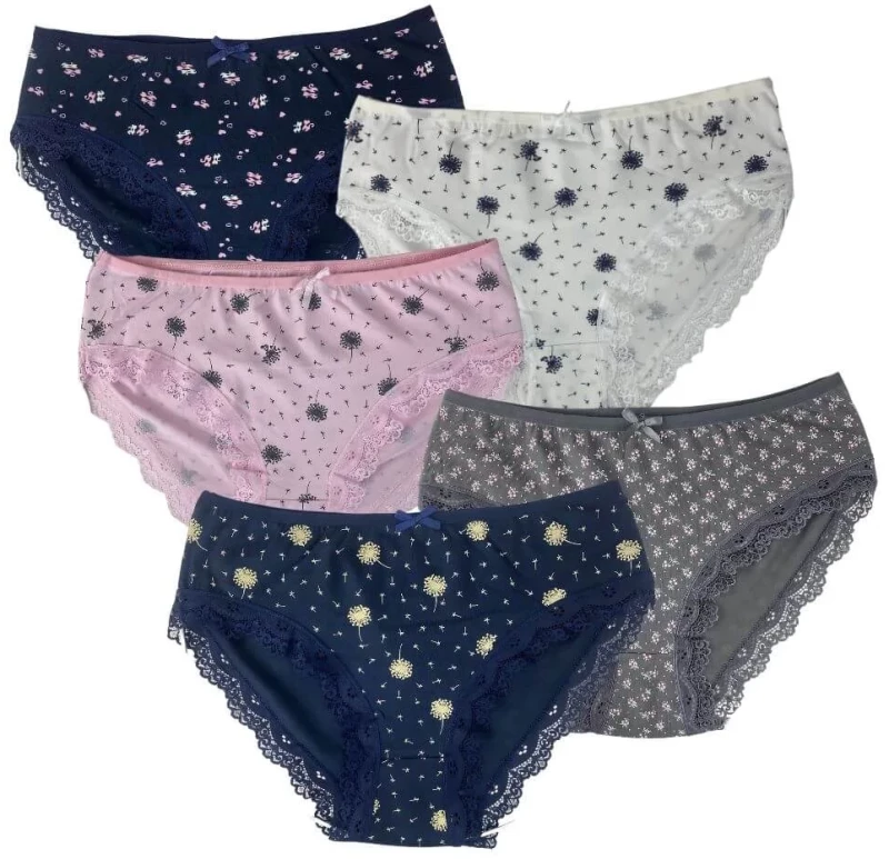 Γυναικεία slip βαμβακερά 5pack S1502 - ΠΟΛΥΧΡΩΜΟ