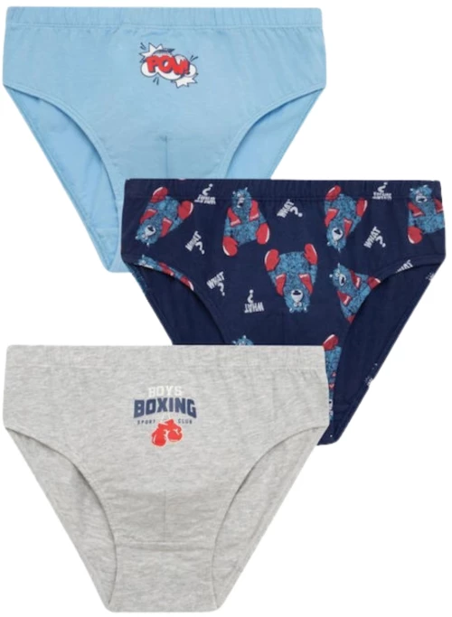 Minerva Boxing Παιδικά Σλιπ Αγόρι 3Pack 96-42732 - ΠΟΛΥΧΡΩΜΟ