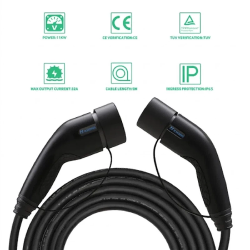 KHONS KH11K1635M EV Καλώδιο Φόρτισης Τριφασικό 5m 11KW 16A Type 2