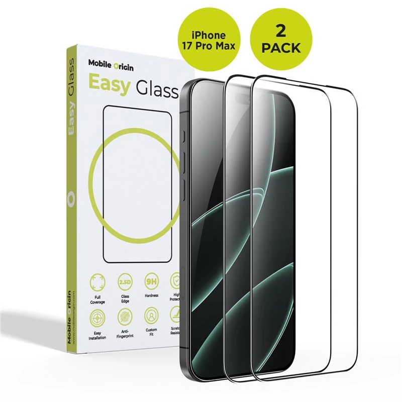Αντιχαρακτικό Γυαλί Mobile Origin EasyGlass Full Cover (2-Pack) – iPhone 17 Pro Max