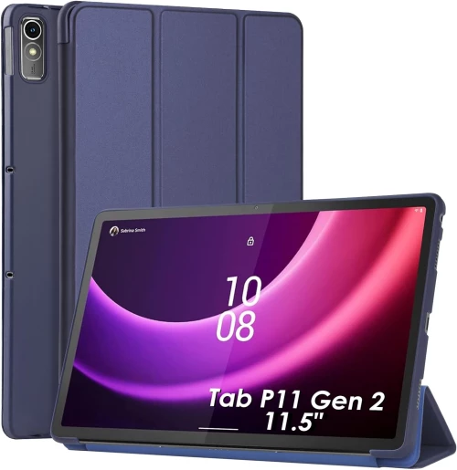 Lenovo P11 Gen 2 Case 11.5 inch 2023 (TB350FU/TB350XU) - Slim Thin Leather Case Book cover – Dark Blue(oem)