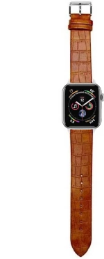Croco Λουράκι Δερματίνης για Apple Watch 49mm / 45mm / 44mm / 42mm - Brown