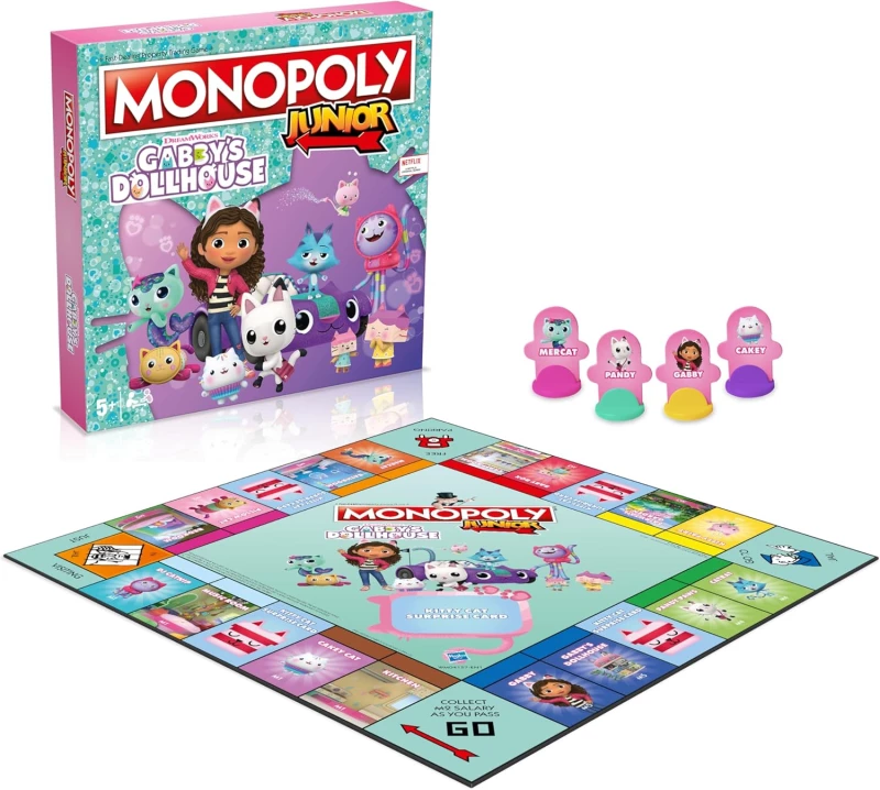 Winning Moves: Monopoly - Junior Gabby's Dollhouse Επιτραπέζιο (Ελληνική Γλώσσα) WM04157