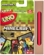 Παιχνιδολαμπάδα Mattel Επιτραπέζιο Παιχνίδι Uno Minecraft Παίκτες για 2-10 Παίκτες 7+ Ετών (FPD61)