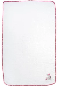Κουβέρτα Πικέ Με Κέντημα bebe Deer 197 100X160 White-Pink 100% Cotton - -