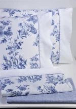 Σετ Σεντόνια Down Town S-815 Porcelain White/Ruster - King Λάστιχο 180 x 200