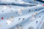 Σεντονάκι Λίκνου bebe Rabbit Garden 584 80X110 Sky Blue 100% Cotton - -