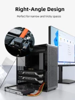 CABLETIME καλώδιο SATA III CT-SATA3R, γωνιακό, 6Gbps, 0.50m, πορτοκαλί