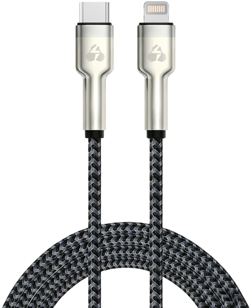 POWERTECH καλώδιο Lightning σε USB-C PTR-0200, PD 27W, 480Mbps, 1m, μαύρο/γκρι