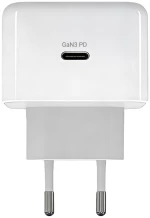 POWERTECH φορτιστής τοίχου PT-1581 με καλώδιο, USB-C, 40 έως 60W, GaN, AVS, λευκός