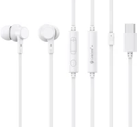CELEBRAT earphones με μικρόφωνο G40, USB-C σύνδεση, 10mm, 1.2m, λευκά