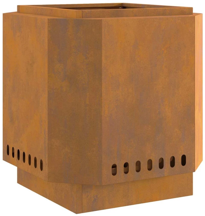vidaXL Σόμπα Φωτιάς Χωρίς Καπνό Σκ rusty 48 x 48 x 51 cm