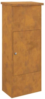 vidaXL Θυρίδα Πακέτων με αποθήκευση Σκ rusty 44,5 x 29 x 110,5 εκ