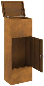 vidaXL Θυρίδα Πακέτων με αποθήκευση Σκ rusty 44,5 x 29 x 110,5 εκ