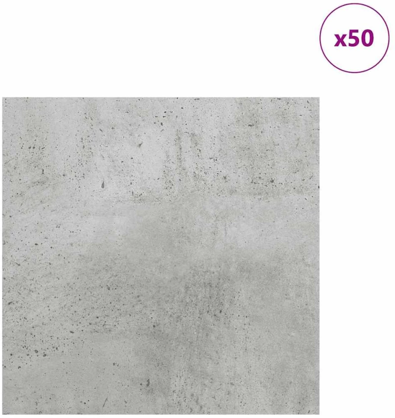 vidaXL Διακοσμητικά Πάνελ 50 pcs Σκυρόδεμα Γκρι 30 x 30 x 0.27 εκ.