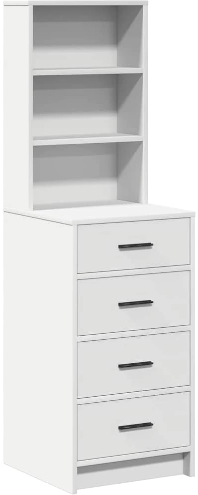 vidaXL Highboard με συρτάρι Λευκό 40 x 41 x 135 εκ. Επεξεργασμένο ξύλο